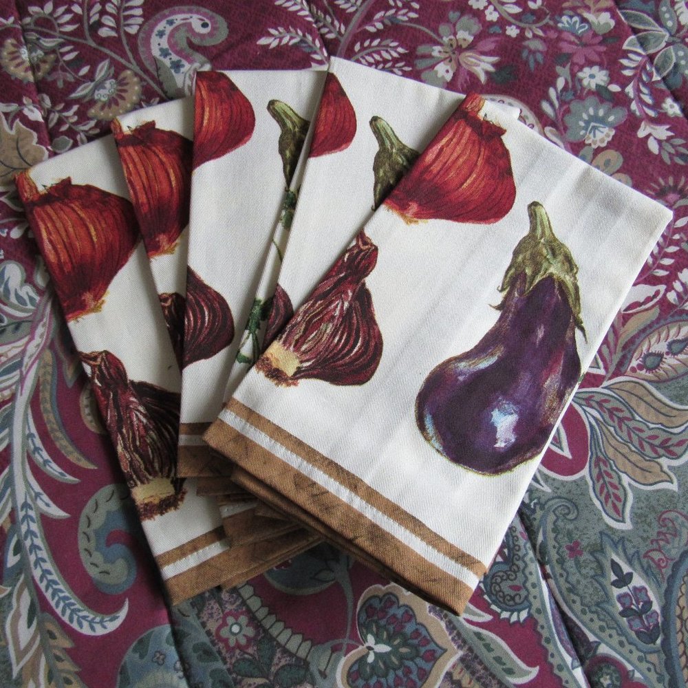 SET OF 5 WILLIAMS-SONOMA 20" X 20" NAPKINS
